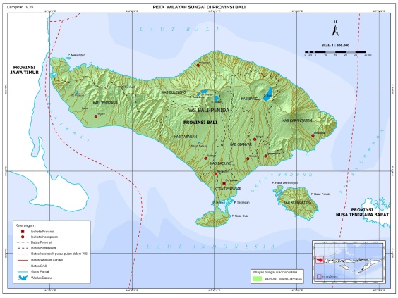 Peta Wilayah Sungai di Provinsi Bali dengan Skala 1:500.000 – wikipedia.com