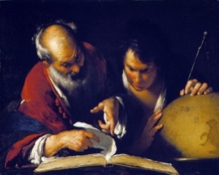 Lukisan Karya Bernardo Strozzi (1635) Eratosthenes Mengajar di Alexandria – wikipedia.com
