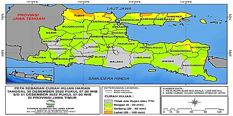Peta Sebaran Curah Hujan Jawa Timur Tahun 2022 – staklim-jatim.bmkg.go.id