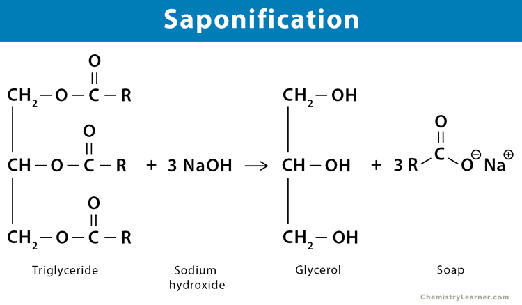 Reaksi saponifikasi – chemistrylearner.com